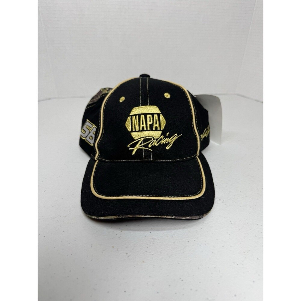 NAPA Racing Martin Truex Jr #56 Black Camo Camouflage Sewn OSFA Hat Ball Cap New